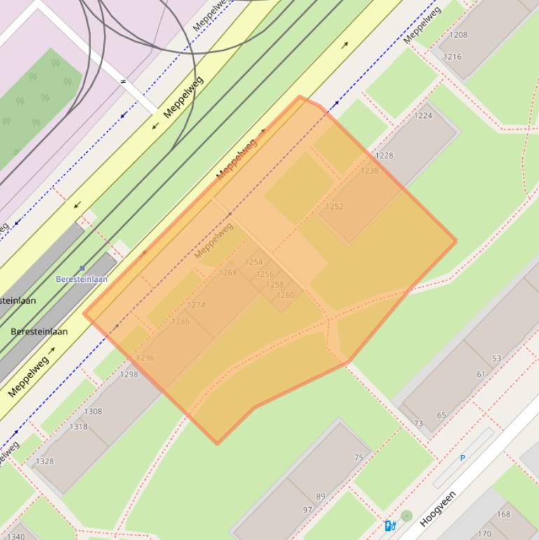 Kaart van postcodegebied 2544CN.