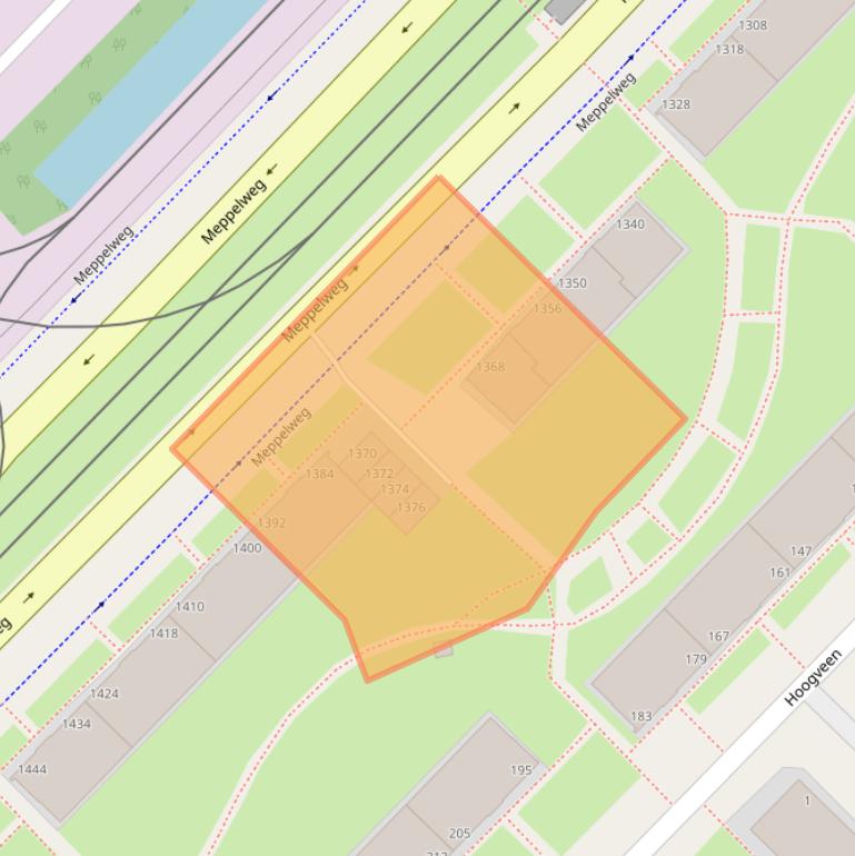 Kaart van postcodegebied 2544CR.