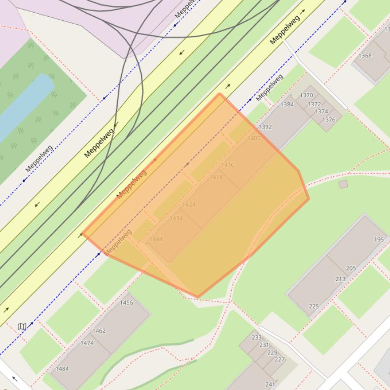 Kaart van postcodegebied 2544CS.