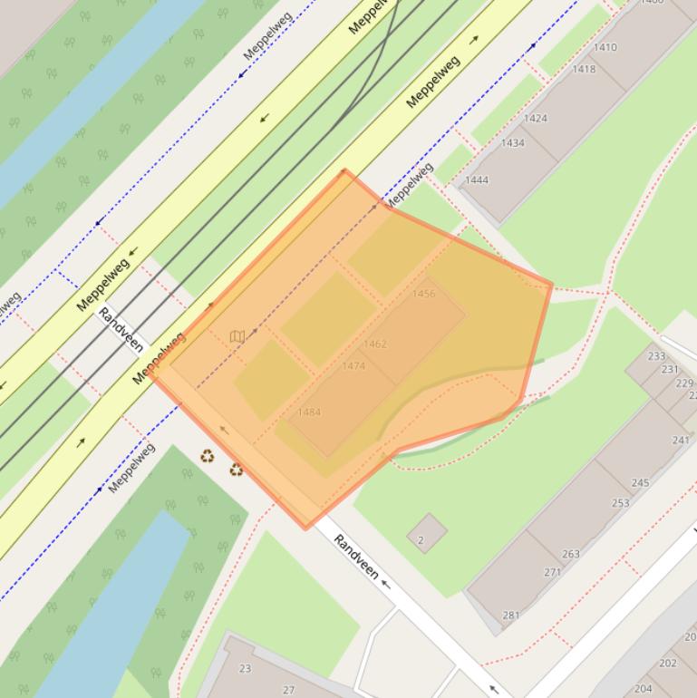 Kaart van postcodegebied 2544CT.