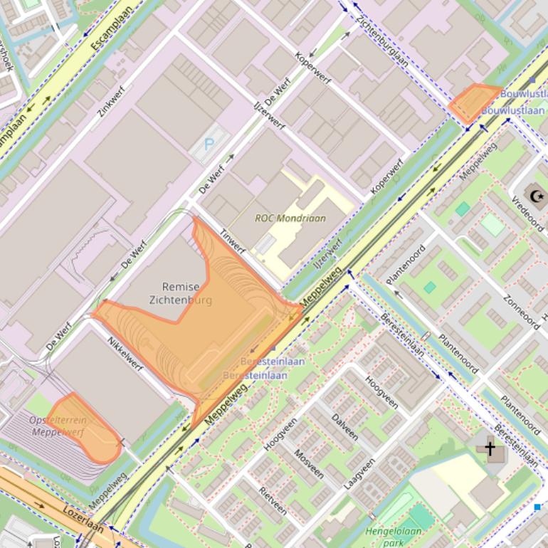 Kaart van postcodegebied 2544CX.