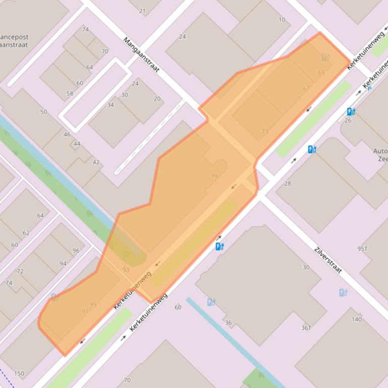 Kaart van postcodegebied 2544CZ.