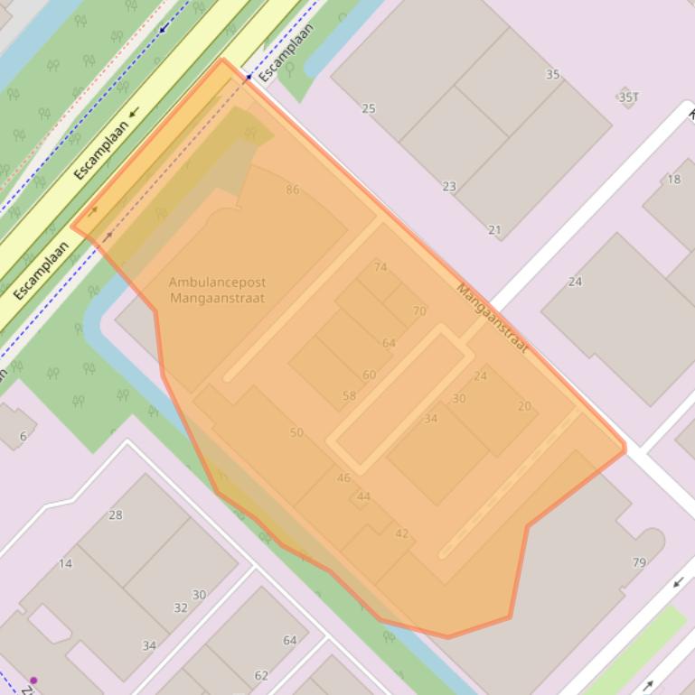 Kaart van postcodegebied 2544DW.