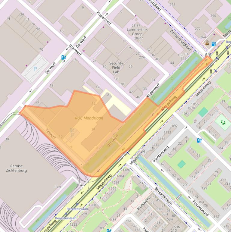 Kaart van postcodegebied 2544ED.