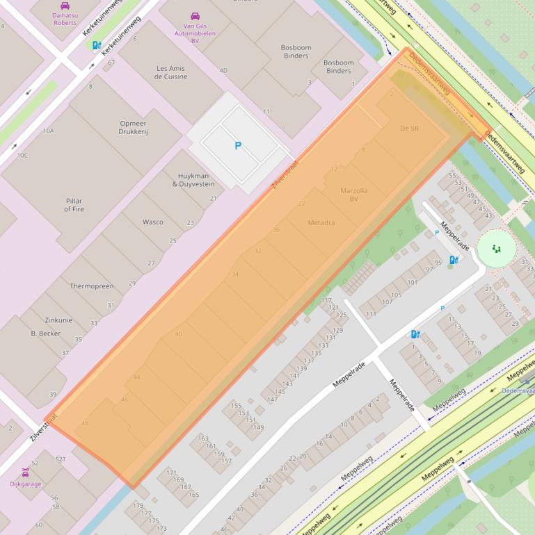 Kaart van postcodegebied 2544ER.