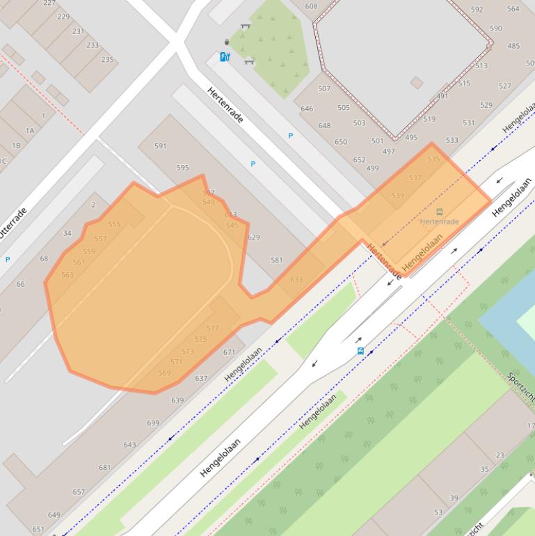 Kaart van postcodegebied 2544GA.