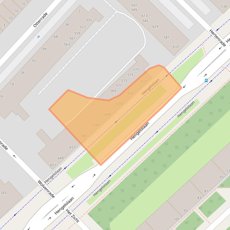 Kaart van postcodegebied 2544GD.