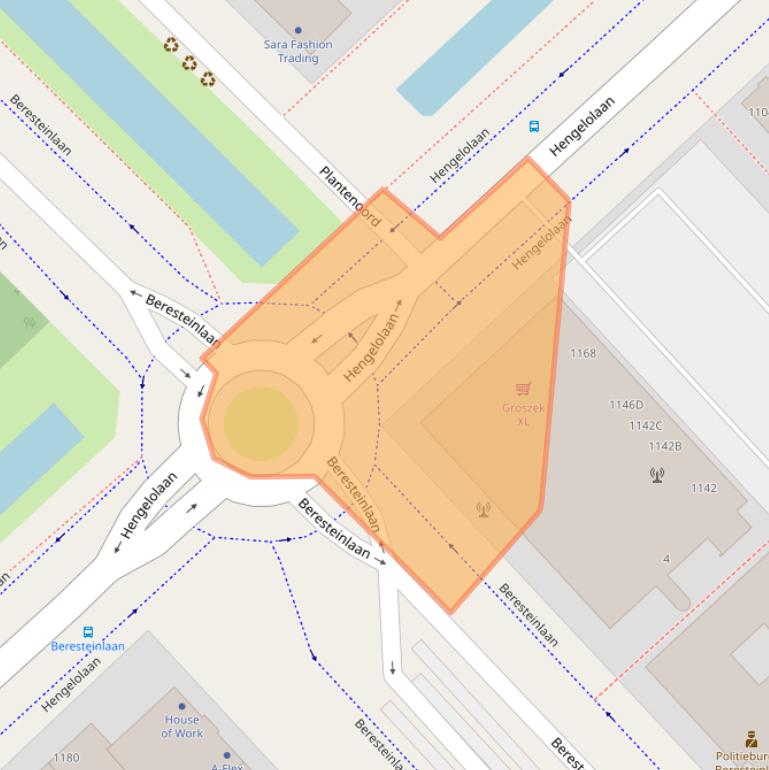 Kaart van postcodegebied 2544GT.