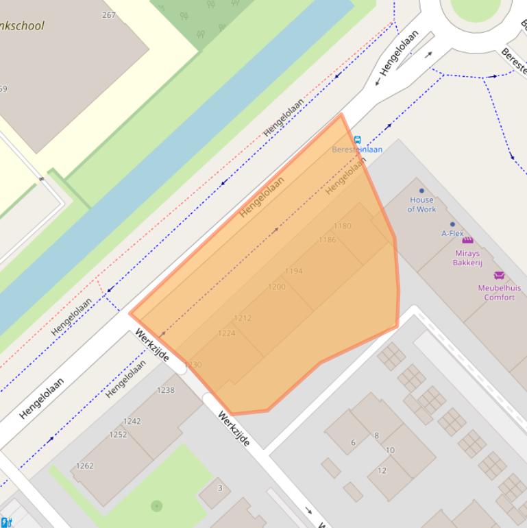 Kaart van postcodegebied 2544GV.