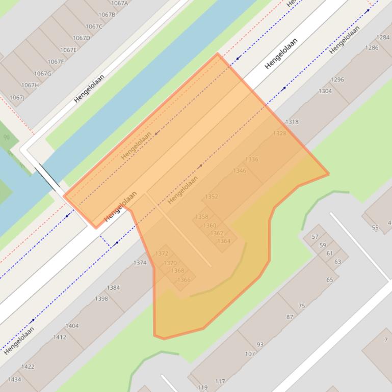 Kaart van postcodegebied 2544GZ.