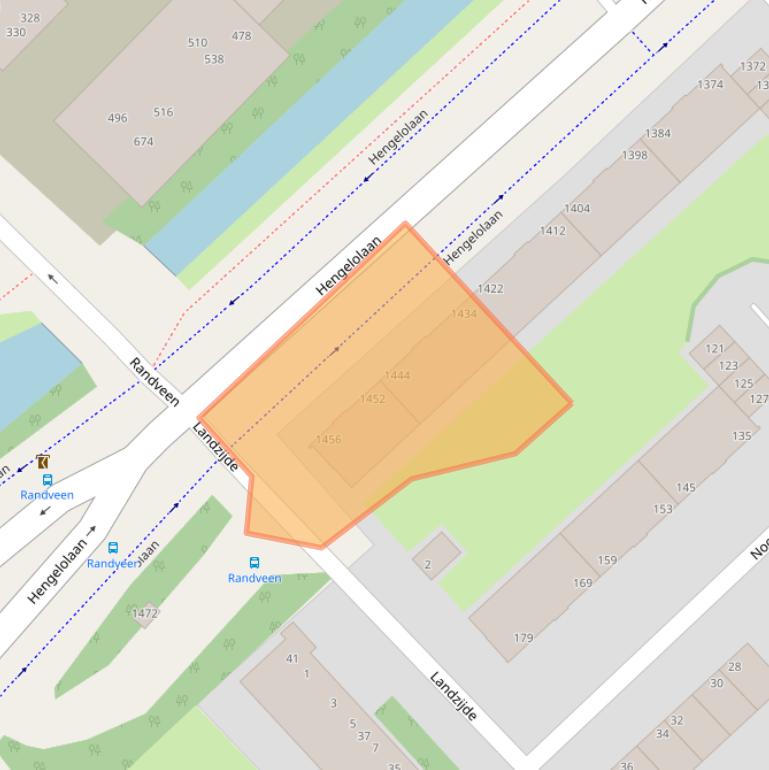 Kaart van postcodegebied 2544HB.