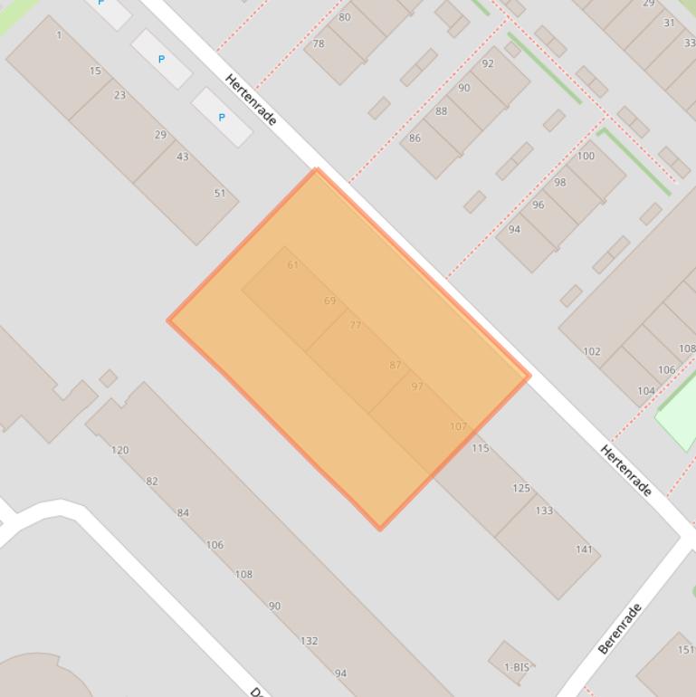 Kaart van postcodegebied 2544HD.