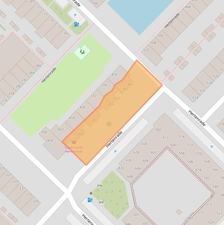 Kaart van postcodegebied 2544HT.