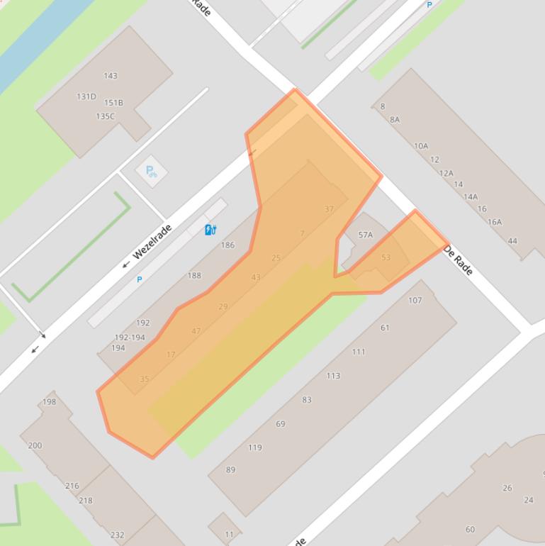 Kaart van postcodegebied 2544JD.