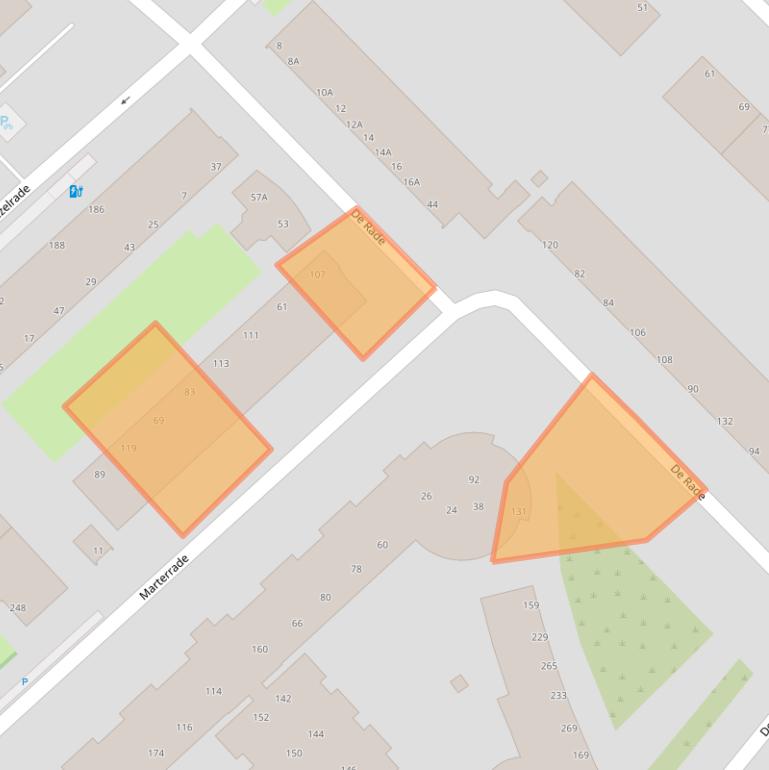 Kaart van postcodegebied 2544JG.