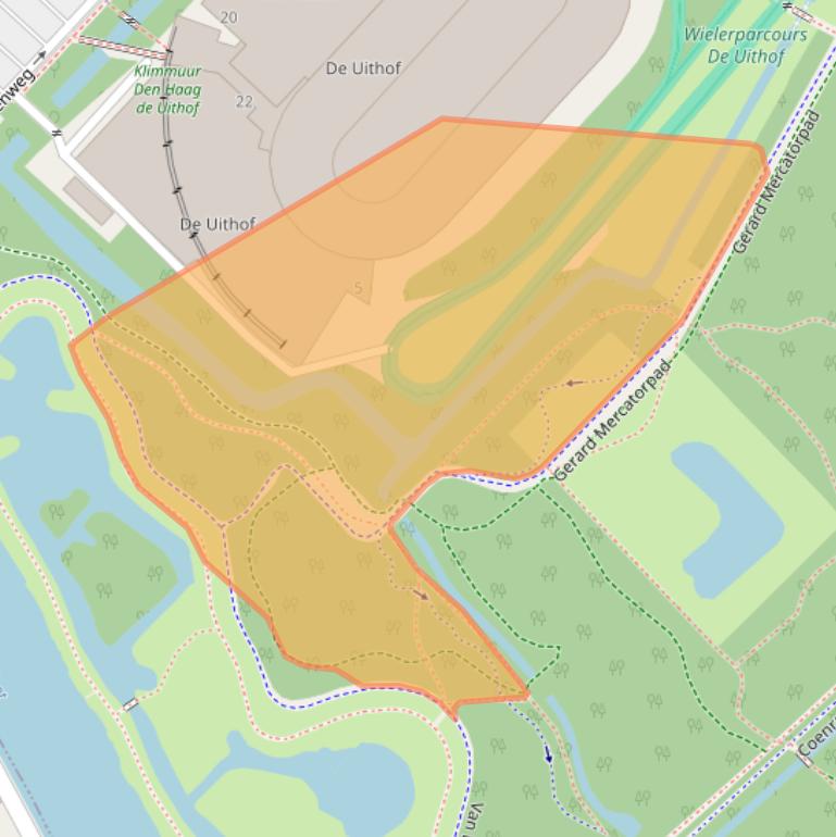 Kaart van postcodegebied 2544JL.