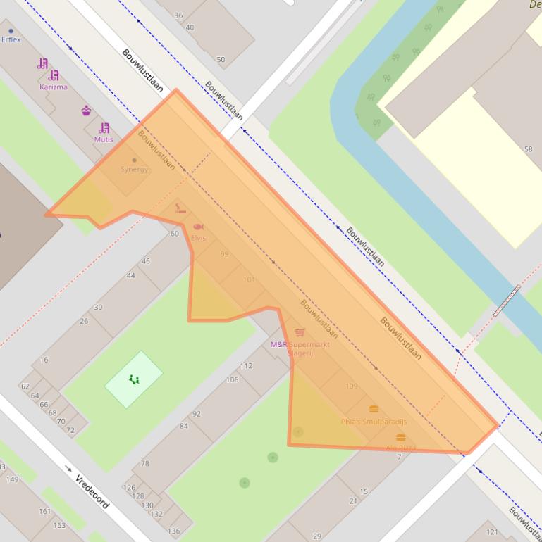 Kaart van postcodegebied 2544JP.