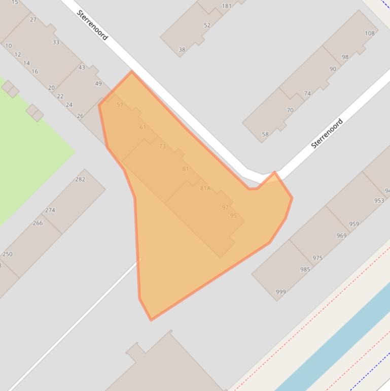 Kaart van postcodegebied 2544JW.