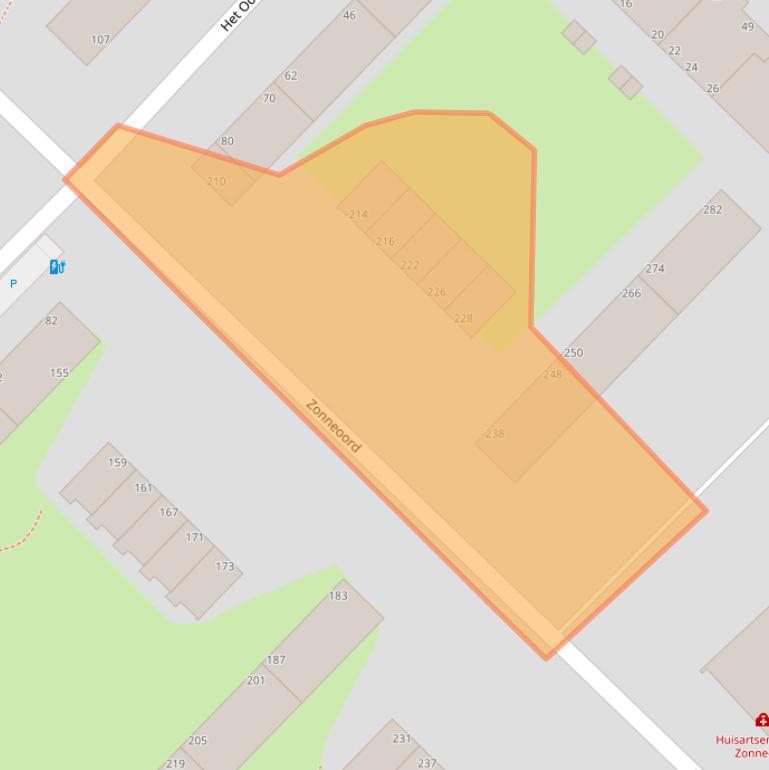 Kaart van postcodegebied 2544KL.