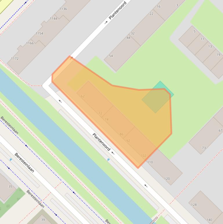 Kaart van postcodegebied 2544KP.