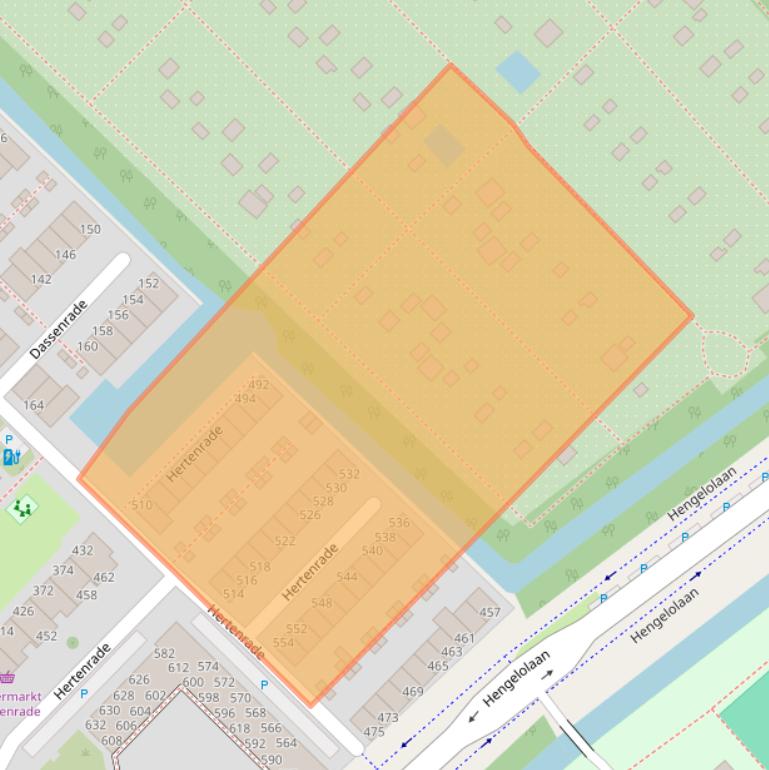Kaart van postcodegebied 2544KW.