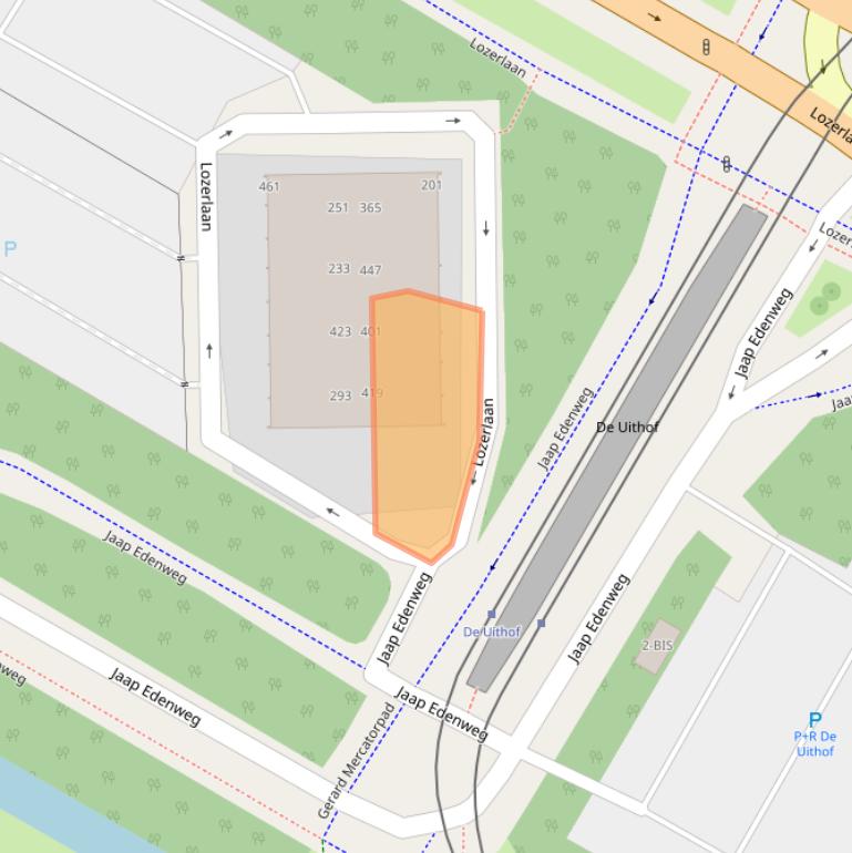 Kaart van postcodegebied 2544LB.