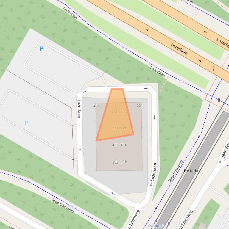 Kaart van postcodegebied 2544LD.