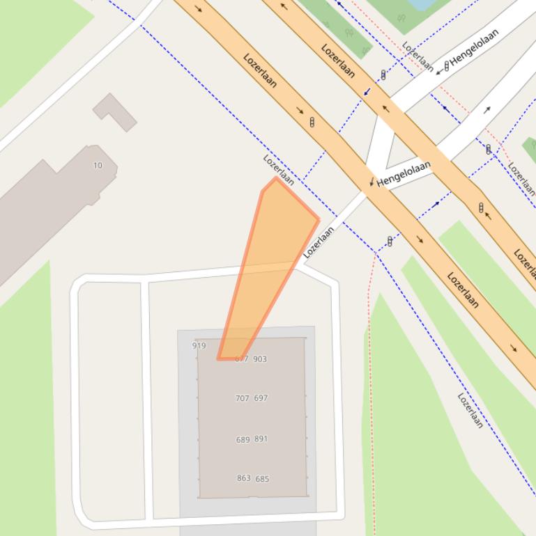 Kaart van postcodegebied 2544LH.