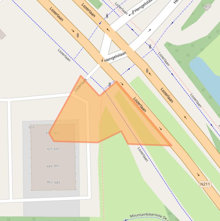 Kaart van postcodegebied 2544LJ.