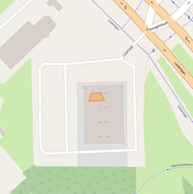 Kaart van postcodegebied 2544LK.