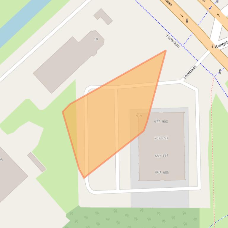 Kaart van postcodegebied 2544LL.