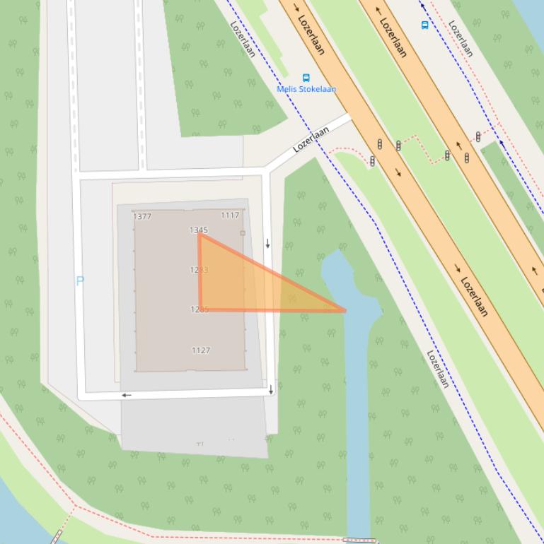 Kaart van postcodegebied 2544LN.