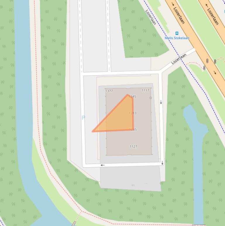 Kaart van postcodegebied 2544LP.