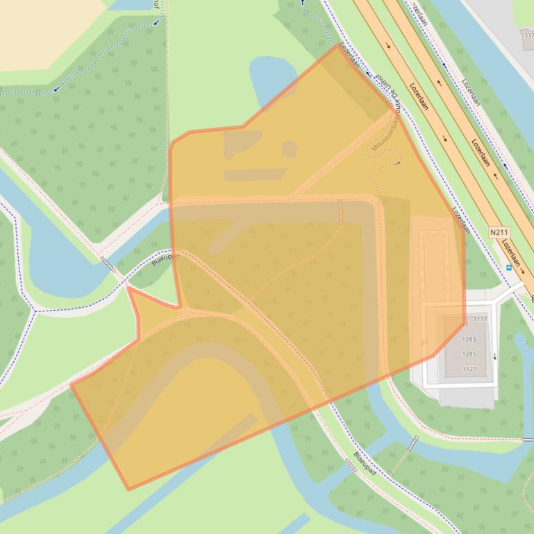 Kaart van postcodegebied 2544LS.