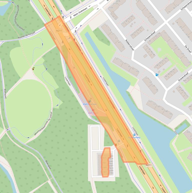 Kaart van postcodegebied 2544LT.