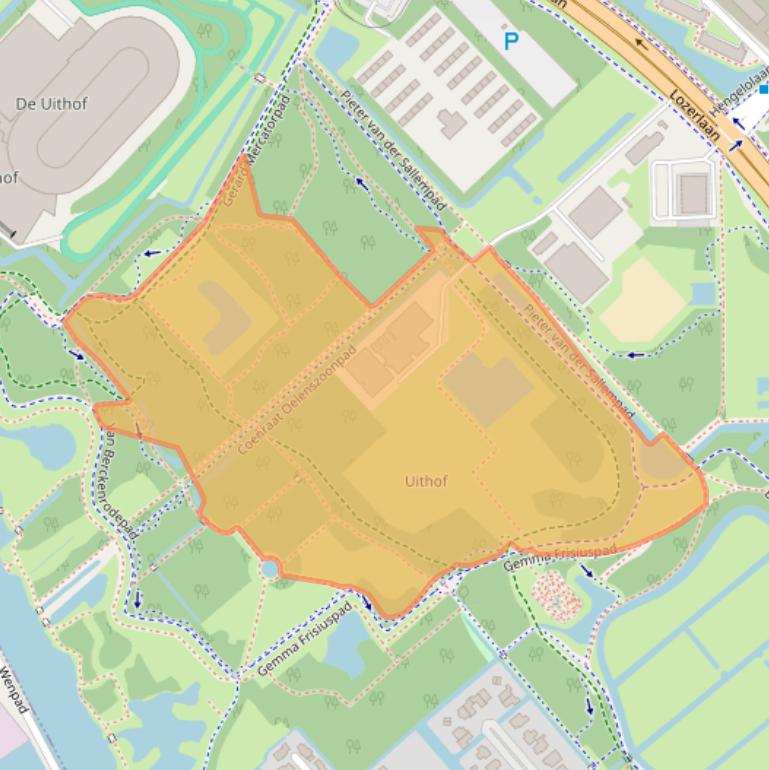 Kaart van postcodegebied 2544MC.