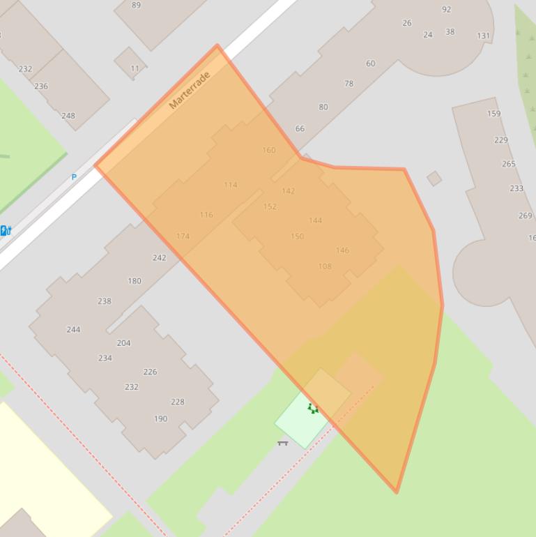 Kaart van postcodegebied 2544MD.