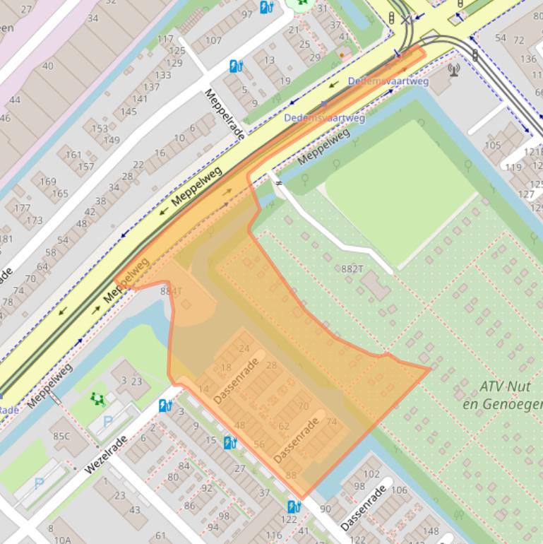 Kaart van postcodegebied 2544MG.