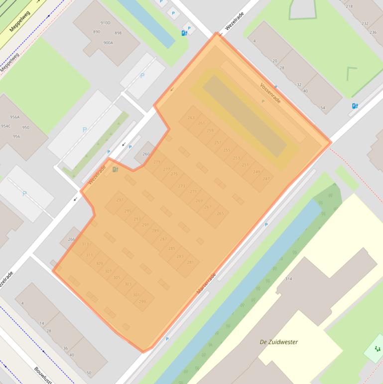 Kaart van postcodegebied 2544MK.