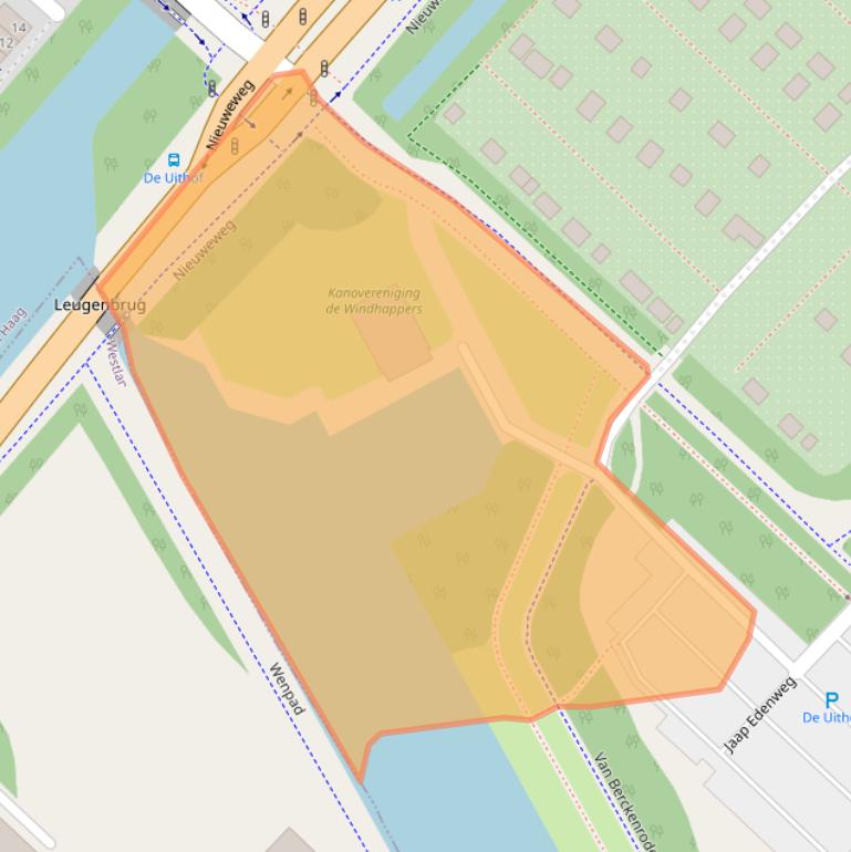 Kaart van postcodegebied 2544NG.