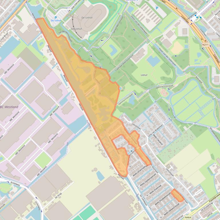 Kaart van postcodegebied 2544NM.