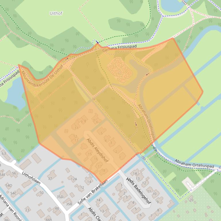 Kaart van postcodegebied 2544NR.