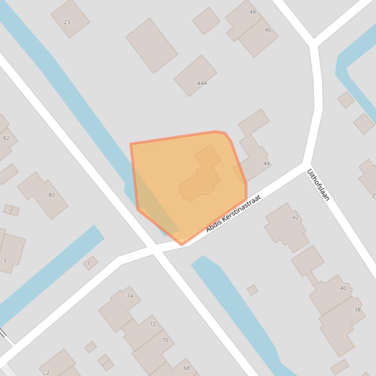 Kaart van postcodegebied 2544NW.