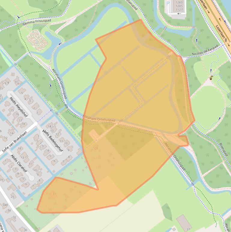 Kaart van postcodegebied 2544PA.