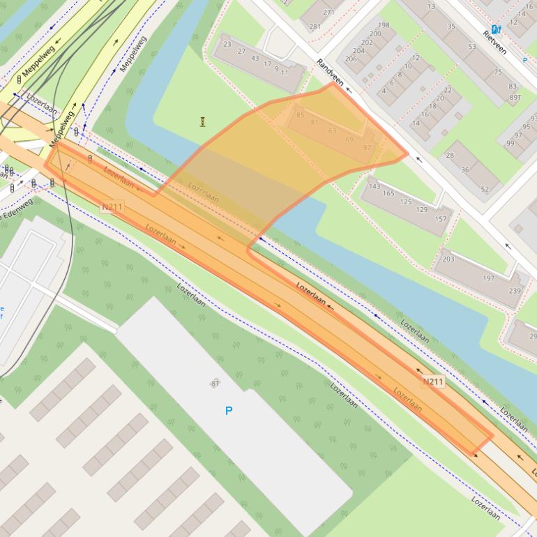 Kaart van postcodegebied 2544RH.