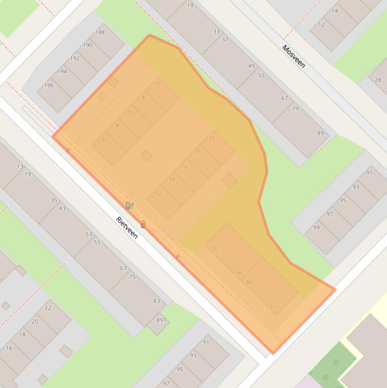 Kaart van postcodegebied 2544RT.