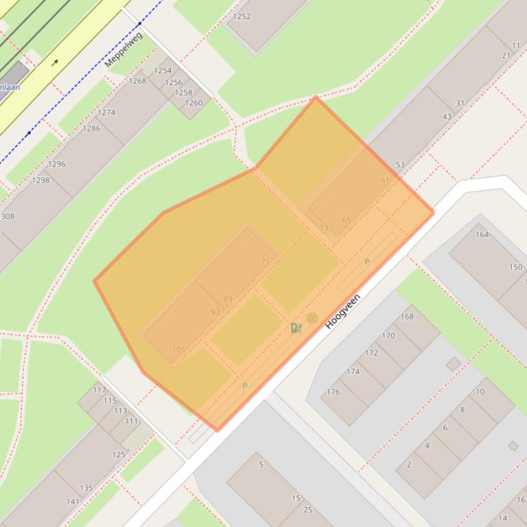 Kaart van postcodegebied 2544SL.