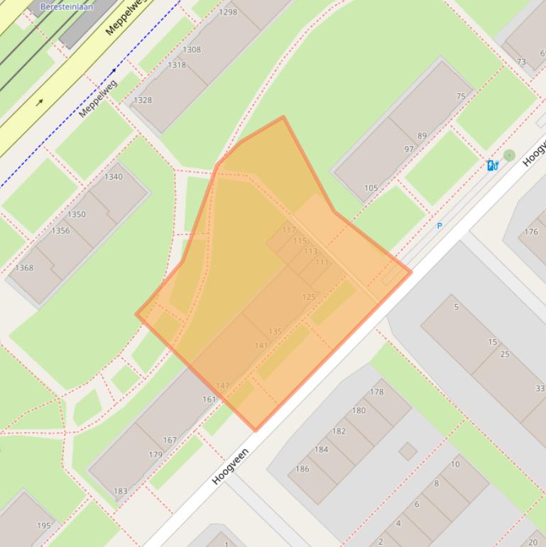 Kaart van postcodegebied 2544SM.