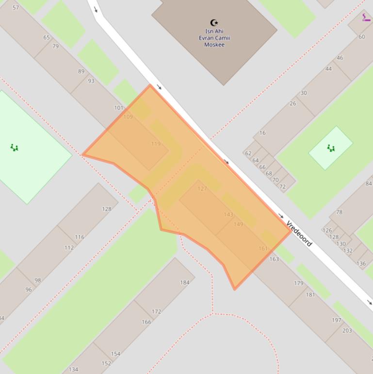 Kaart van postcodegebied 2544TT.