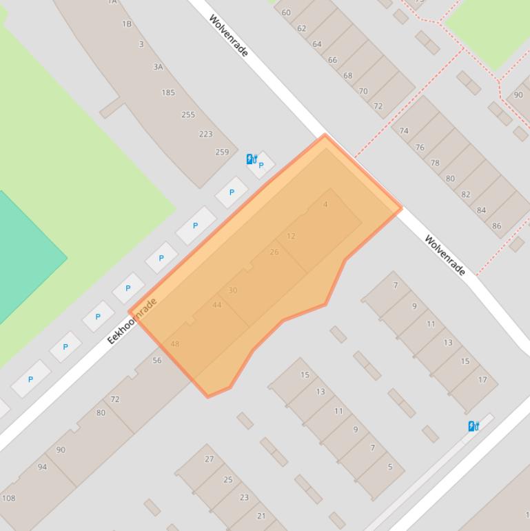 Kaart van postcodegebied 2544VB.